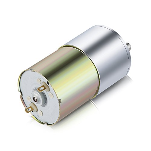 DC 12V 1000RPM Gear Motor High Torque Electric Micro Speed Reduction Geared Motor Eccentric Output Shaft 37mm Diameter Gearbox 1000 RPM 12 Volt