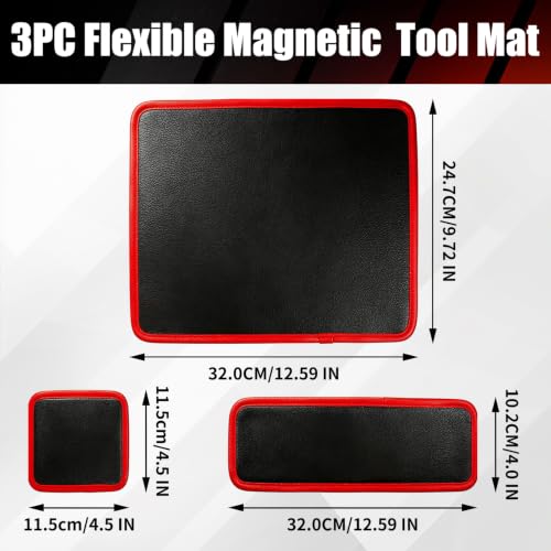 3pcs Magnetic Tool Mat, Magnetic Tool Holder, Magnetic Parts Tool Pad