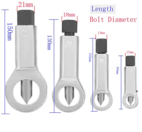 Metal Nut Splitter Cracke (4 Pack), Heavy Metal Duty Nut Splitter Pressure Nut Splitting Tools for Removing Broken Nuts