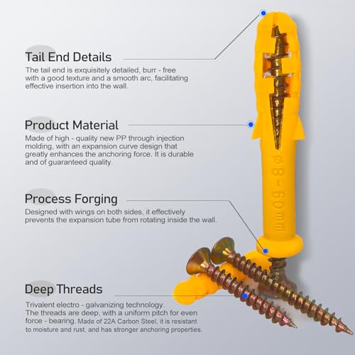 550PCS Screws and Drywall Anchors Assortment Kit 550pcs