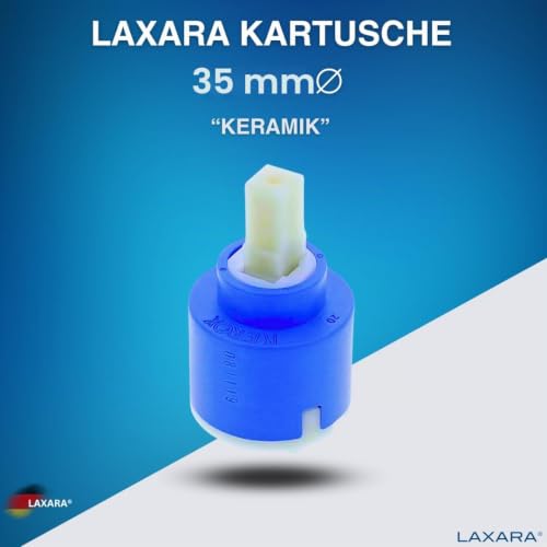 Bluewater Armaturen Universal Ceramic High Pressure Cartridge 35mm 121894 - Replacement Part for Many High Pressure Taps | For Kitchen Taps, Bathroom Taps, Shower Faucets, Bidet Taps
