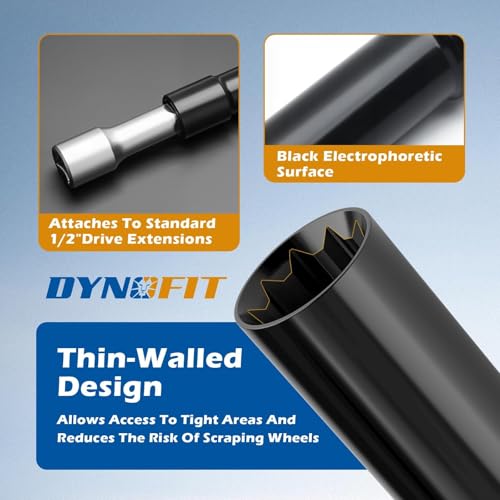 Dynofit 14x1.5 7 Spline Lug Nuts and 10 Spline Lug Nut Socket Key Replace for Bimecc TA20-1/2