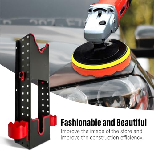 Polishing Buffer Holder Wall Mount, Rotary Polisher Storage Rack 19.3x6.7x3.74 inch