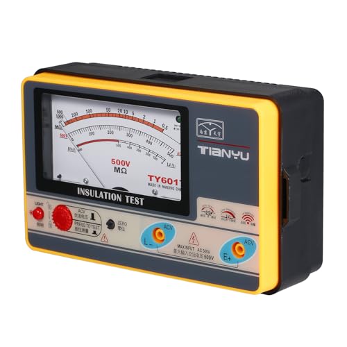 Insulation Meter, Digital Ohmmeter Handheld 500V Voltage Tester for Electrical Equipment Testing with AC Voltage Measurement and Wide Range up to 1000MΩ