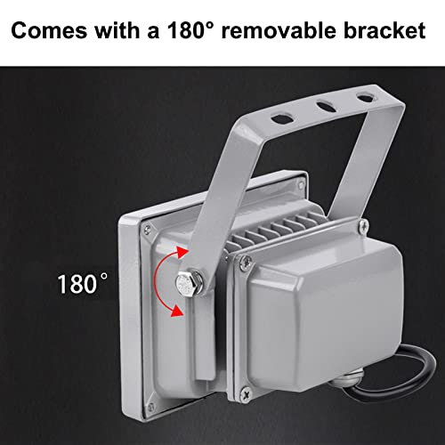 Infrared Illuminator, 940nm 6 LEDs 60 Degree Wide Angle IR Illuminator for Night Vision,Waterproof LED Infrared Light for CCTV Camera, Security Camera, No Power Adapter 940nm IR 60 degree