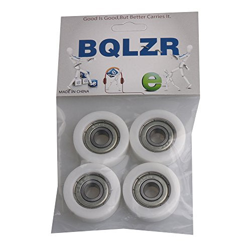 30MM OD 608ZZ Bearing Flat Groove Ball Bearing Guide Pulley Wheels Roller 93KG Load Bearing Furniture Pulley Pack of 4