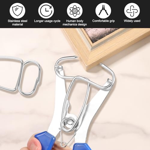 Miter Spring Clamps and Pliers Kit for Woodworking Picture Frames Blue 23