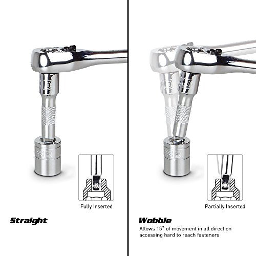 Capri Tools 1/2-Inch Drive Wobble Extension Bar Set, 3-Piece (1-2600)