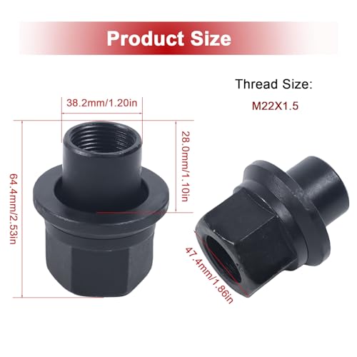 6 Pack Two-Piece 19mm Sleeve Wheel Lug Nuts Fit for Heavy Duty Semi Trucks 6