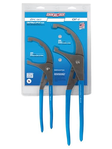 Channellock OF-1 2-Piece Oil Filer/PVC Plier Gift Set: 12-Inch and 15-Inch, Matte/Unpolished