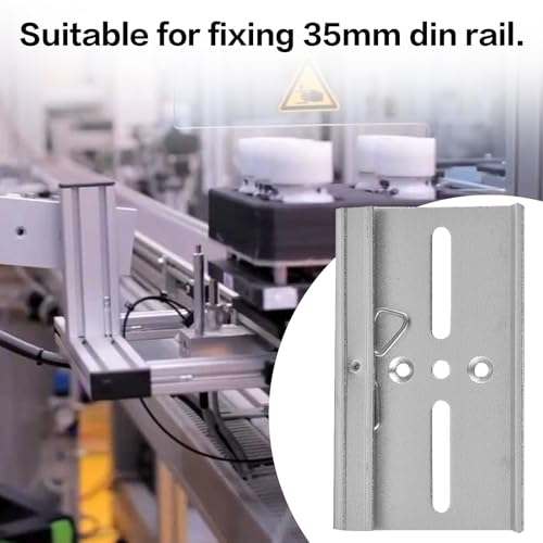 DIN Rail Mount Clip, 35mm Aluminum DIN Rail Fixed Clamp, Universal DIN Rail Mounting Bracket Clamp, for Relay Mounting Mounting