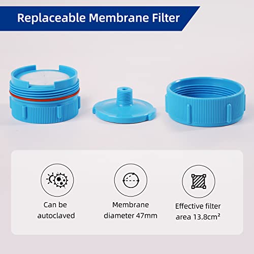 1 pcs/Pack Filter Holder Polypropylene Reusable + 100 Pack MCE Gridded Membrane Filter Sterile