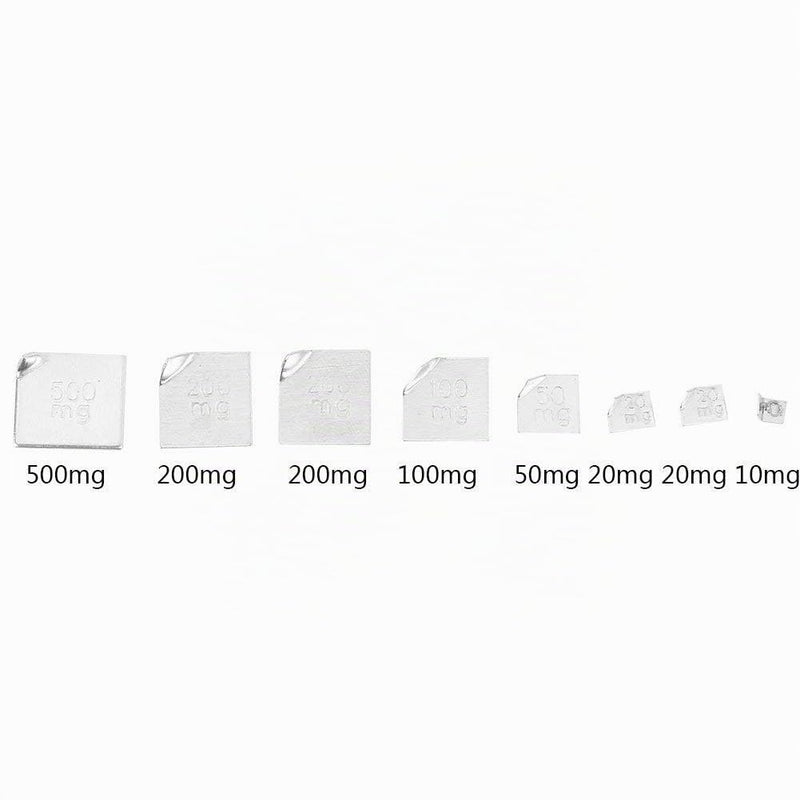 17-Piece 10 mg 100 g Calibration Weights Scales Calibration Gram Class M2 Steel Deviation +/- 0.003 g for Digital Jewellery Scales Laboratory Study Weights