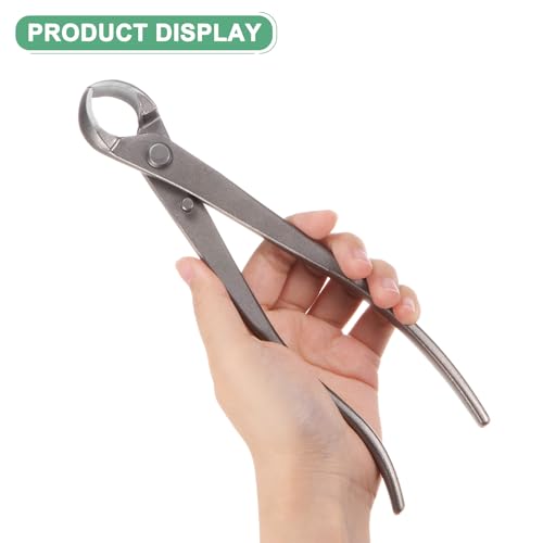 M METERXITY 3Peice Bonsai Tool Set - 8.3 Inch High Carbon Steel Knob Concave Cutter, Bonsai Tree Plants Modeling Tools, Applying to Gardening Pruning Branches/Knobs/Tumors (210mm, Gray)