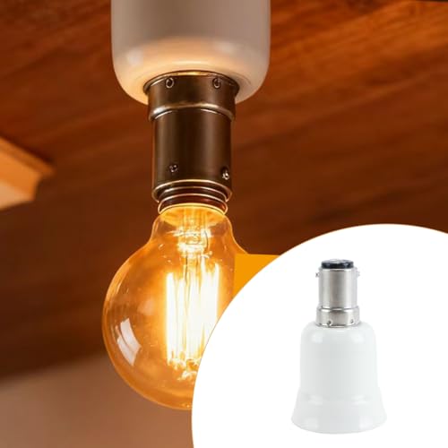 B15 to E27 Converter Adapter, B15 B15D to E27 Lamp Holder Converter Lamp Holder for Light Bulb, Pack of 3