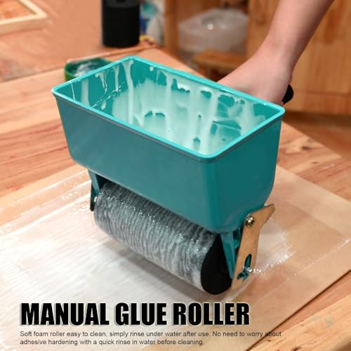 Manual Glue Roller Applicator Portable DIY Handheld Adhesive Applicator Roller for Carpenter Woodworking Spreader Dispenser Coated Glue Spreading