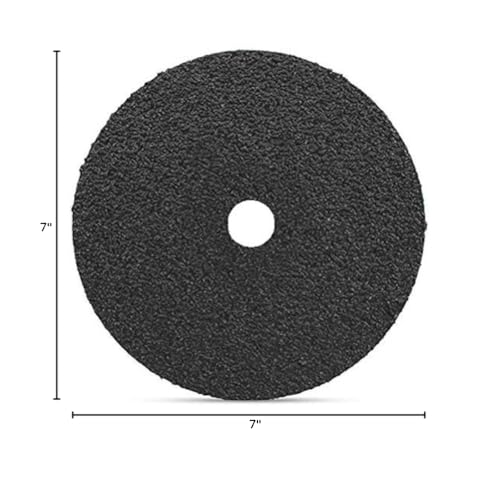 BHA Silicon Carbide Resin Fiber Sanding and Grinding Discs, 7” x 7/8” Arbor Hole - 25 Pack (60Grit) 60 Grit