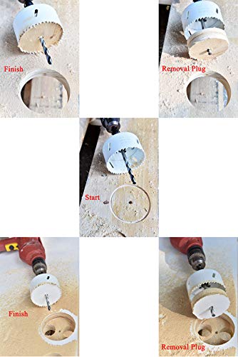 MaxTool 5-3/4" Bi-Metal Hole Saw 146mm Cobalt High Speed Steel M42 Bimetal Holesaw with 1.5" Deep 5/8-18 Thread for Metal Wood Plastic; BM42W44R548
