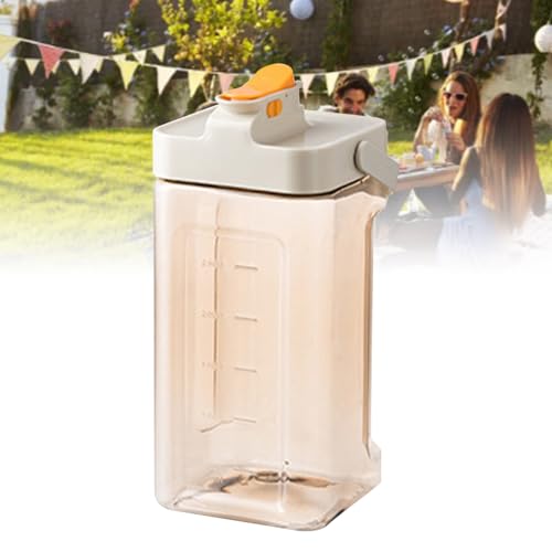 TARSHYRY Large Capacity Portable Drink Dispenser with Spigot 3.5L Cold Kettle Beverage Container for Home Outdoor Camping Picnic Travel Refrigerator Water Dispenser Made of AS PP ABS (Warm White) Warm White