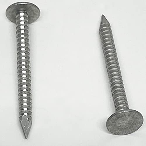(1000) 1.25”-RING SHANK ALUMINUM - ROOFING SIDING NAILS - Vinyl & Aluminum Siding & Facia Trim Nail – Aluminum metal secure holding Ring Shank nail – 1.25 in 1000-Pack