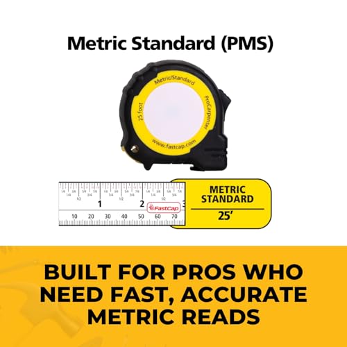FastCap ProCarpenter Metric/Standard Measuring Tapes, 25-Feet, 3-Pack