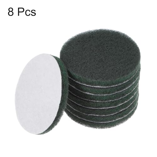 TA-VIGOR 4 Inch Drill Scrub Pads 400-600 Grit Abrasive Scouring Pad 8pc Dark Green 400-600 Grit, 8pc