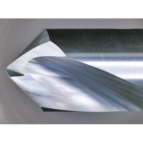 Tools Chamfer End Mill,Drill Tip with Cutting Edge for Carving, Drilling and Chamfering Suit for Alloy Steel, Hardened Steel, 90 Degree 2 Flute(3/8-2.5"-2CPS) Drill 3/8-2 2PCS