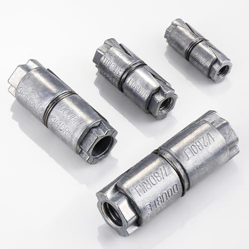 Wensilon (25 pcs) 1/2x2-1/2x7/8 Double Expansion Anchor, Zinc Plated Double Expansion Shield Anchors, Double Expansion Shields,for Masonry, Concrete, Brick or Block 25