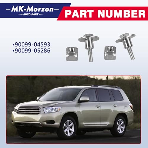 Engine Air Filter Box Bolts Washer Screws & Nut Set 90099-04593 90099-05286