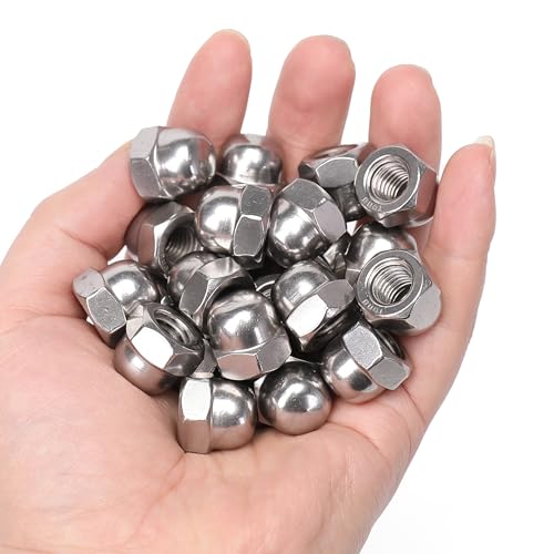 25 Pieces 3/8-16 Acorn Hex Cap Dome Head Nuts, 304 Stainless Steel 18-8, Bright Finish (Pack of 2) 3/8-16 x 16mm (Pack of 2)