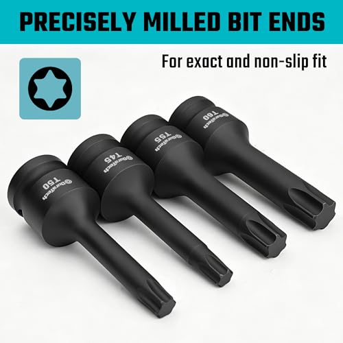 DURATECH 8-Piece 1/2" Drive Impact Torx Bit Set