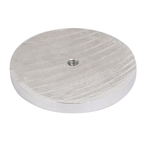 uxcell 4pcs 100mm Dia 10mm Thickness M10 Thread Aluminum Disc Hardware for Glass Table