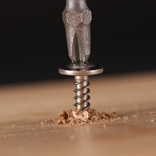 #8 x 1-1/2" Wood Screw 500Pcs 410 Stainless Steel Standard Thread Truss Head Fast Self Tapping by SG TZH #8 x 1-1/2" Silver - Stainless Steel 500
