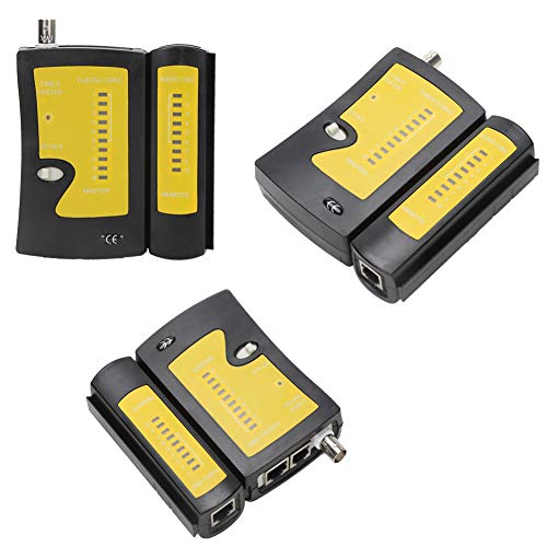 F Compression Tool Coax Cable Crimper Kit, Adjustable RG6 RG59 RG11 75-5 75-7 Coaxial Cable Stripper with F Compression Connectors Pack of 10