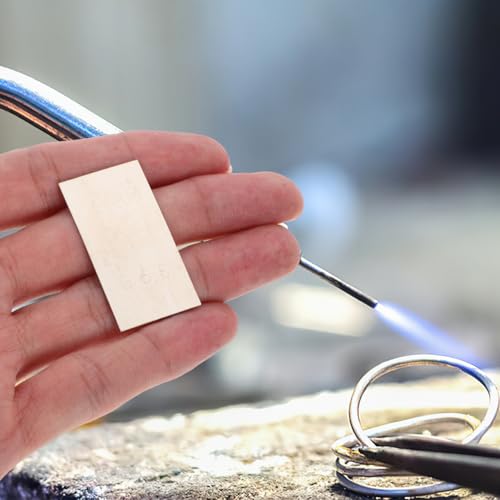 Silver Solder Sheet for Jewelery Soldering, Low Melting Jewelery Soldering Plate for Precise Soldering, Pre-Cut Chip for Jewelery Making, 3.50 x 2.00 x 0.10 cm, 1 Piece