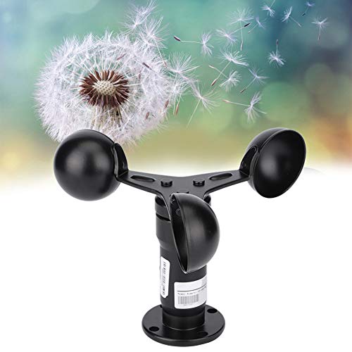 MAGT Wind Speed Sensor, Pulse Signal Output Aluminum Alloy Wind Speed Meter Practical Wind Gauge Anemometer 3 Cups