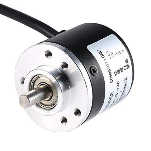 Incremental Rotary Encoder, 600 PPR, Rotary Encoder 5V-24V, AB 2-Phase Incremental Encoder with 6 mm Shaft, NPN Open Collector for CNC, Arduino and PLC Controls