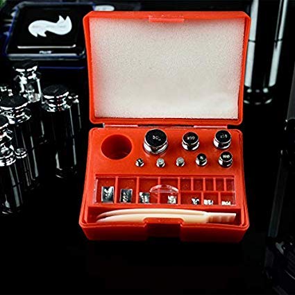 American Weigh Scales Class M2 14-Piece Small Calibration Weigh Kit Carbon Steel with Chrome FinishRed