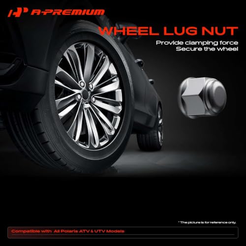 A-Premium Front & Rear 3/8"-24 Wheel Lug Nuts with Socket Key, Set of 17