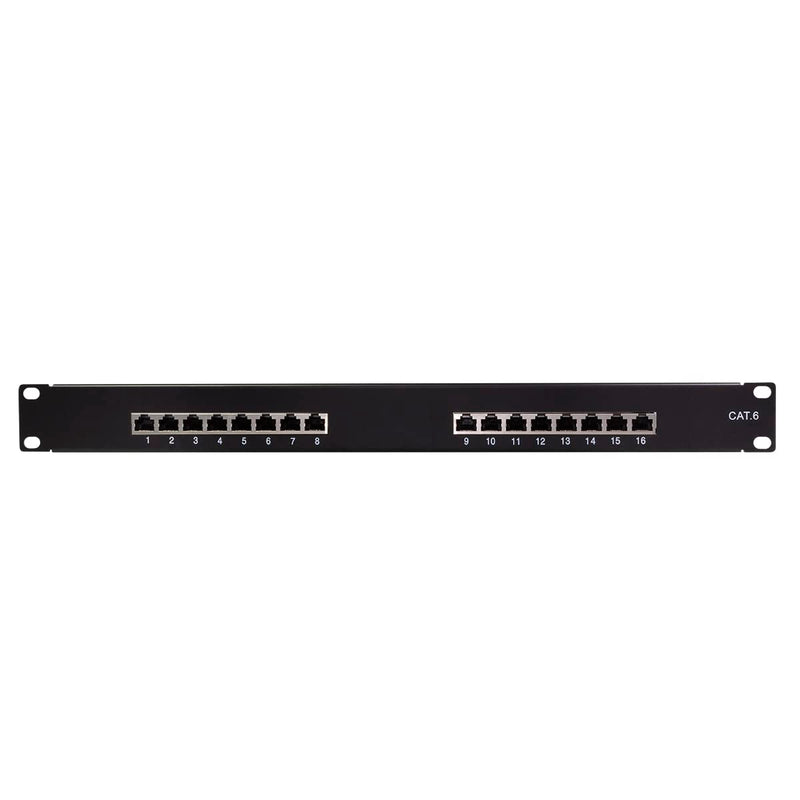'LogiLink Professional Primeline Field Patch Panels, 19, STP (Shielded), Black CAT.6 16-Port