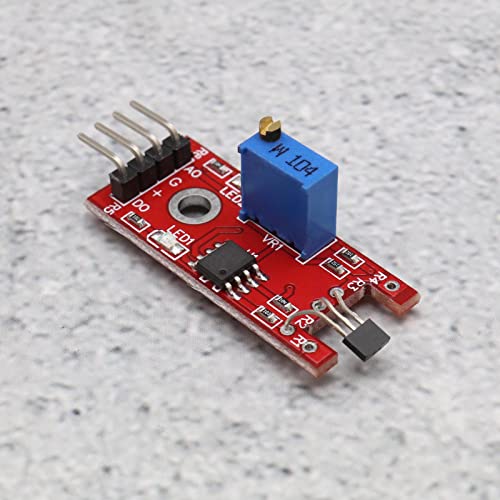 5PCS KY-024 Linear Magnetic Hall Effect Sensor Module, Compatible with Android, Compatible with Raspberry Pi ESP8266 Microcontrollers
