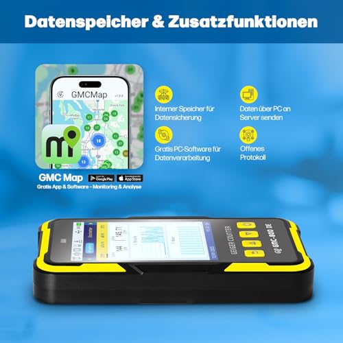 Nuclear Radiation Detector GQ GMC-800 DE Geiger Counter - German Version USA Design US Standard Dosimeter Beta Gamma X-Ray GMC 800 DE