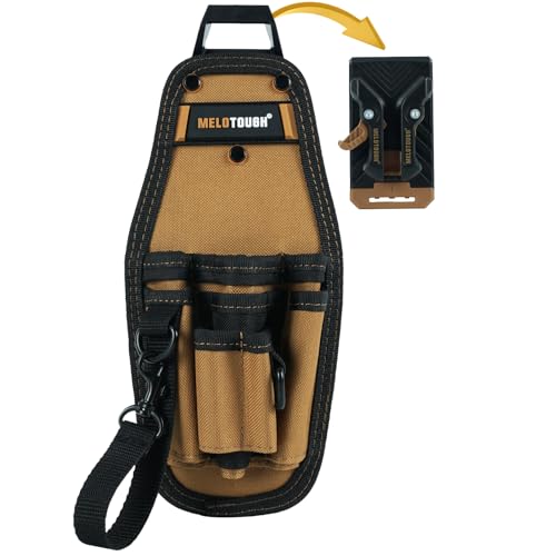 MELOTOUGH Small Tool Pouch with Quick Release Belt Clip,Tool Belt Pouch Mini Work Organizer Tool Holster Knife Holder