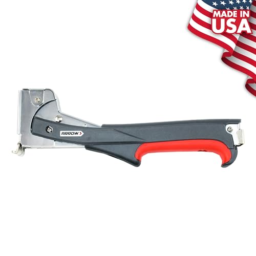 Arrow HTX50 Professional Heavy Duty Hammer Tacker, Manual Stapler for Construction and Insulation, Ergonomic Grip Handle, Dual-Capacity Rear-Load Magazine, Fits 5/16”, 3/8", or 1/2" Staples , Grey UNT