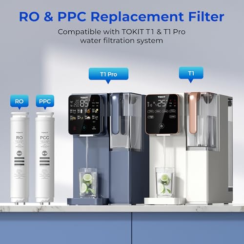 TOKIT PCC Replacement Filter for T1&T1Pro, NSF/ANSI 58 Certified, Reduce TDS, Replacement for T1&T1Pro Reverse Osmosis System Water Filter, 12-Month Lifetime
