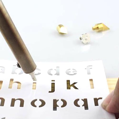 Wood Burning Letters, DIY Wood - burning Pen Engraving Soldering Tips, Compact Inner - heating Pyrography Tip Set, Engraving Soldering Iron , Heat - pressing and Trimming, Woodworking Tips, 28 Pieces