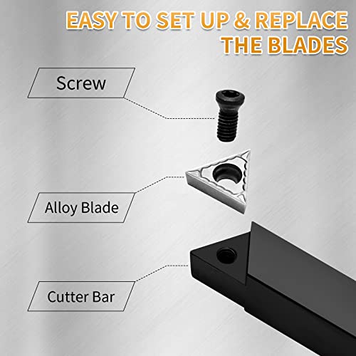 1/2" Indexable Carbide Turning Inserts Holder Set for Machining Lathes 1/2"