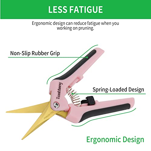 6PCs Pruning Shears Trimming Scissors Blades Gardening Hand Pruning Snips Titanium Coated Precision Bonsai Pruning Shear