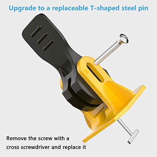 100PCS Tile Spacers Leveling System Set, 100 Reusable Tile Levelers+50 Replaceable T-PINs, Tile Leveling Clips Fit 8-12mm Tiles, Tile Spacers Tool Set for Wall & Floor (100)