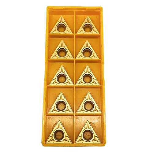GBJ 3pcs 1/2inch Indexable Carbide Lathe Turning Tool Holder Mrtal Lathe Cutting Tools with 13pcs TCMT16T304/32.51 Carbide Inserts and 5pcs Screws